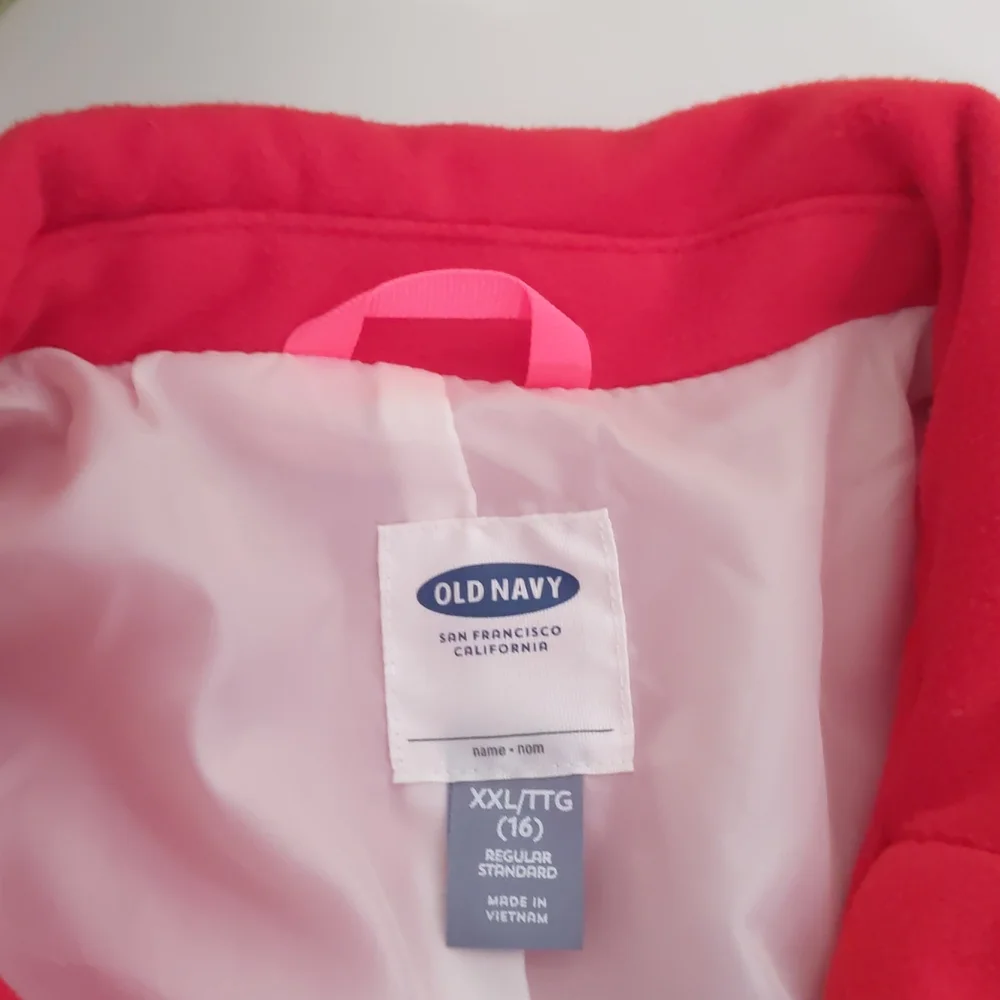 Old Navy Red Pea Coat XXL size 16